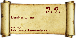 Danka Irma névjegykártya